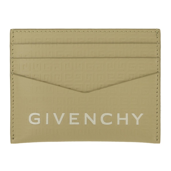 지방시 지방시 Givenchy Khaki 4G Micro Leather Card Holder 242278M163000