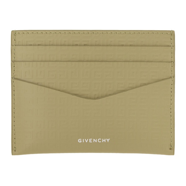 지방시 지방시 Givenchy Khaki 4G Micro Leather Card Holder 242278M163000