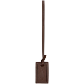 Globe-Trotter Brown Leather Luggage Tag 222881M148000