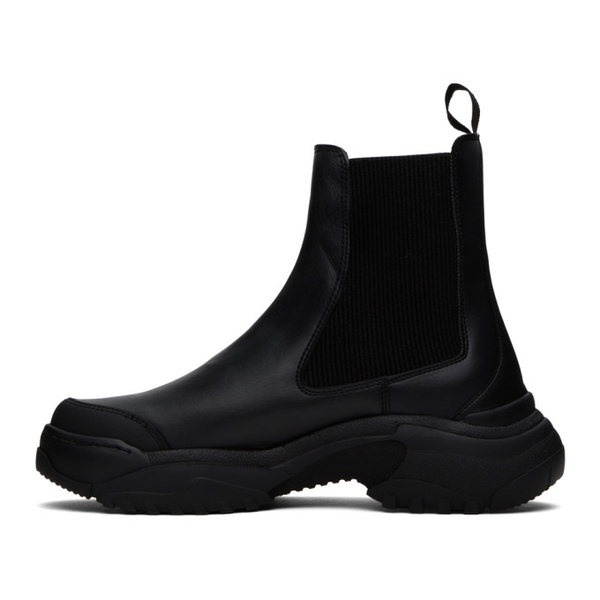  지엠비에이치 GmbH Black Faux-Leather Chelsea Boots 232979M223001