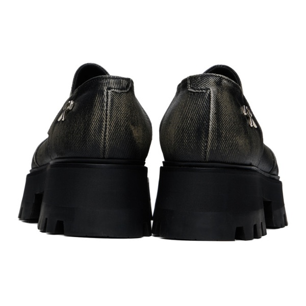  지엠비에이치 GmbH Black Chunky Chapal Loafers 241979M231002