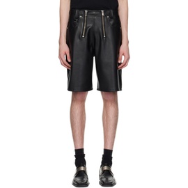 지엠비에이치 GmbH Black Zoran Faux-Leather Shorts 241979M193000
