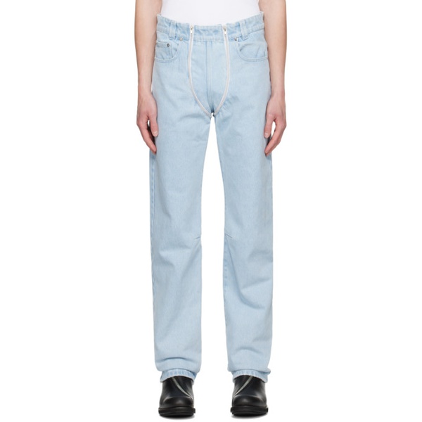  지엠비에이치 GmbH Blue Double Zip Jeans 231979M186004
