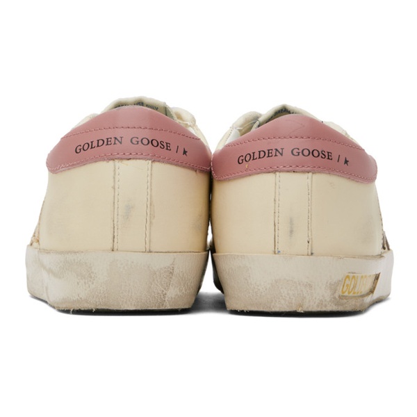 골든구스 골든구스 Golden Goose 오프화이트 Off-White & Pink Super-Star Suede Sneakers 241264F128060