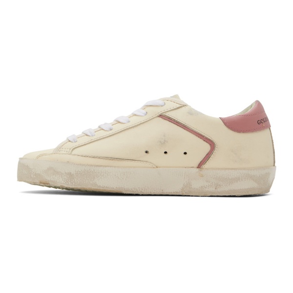 골든구스 골든구스 Golden Goose 오프화이트 Off-White & Pink Super-Star Suede Sneakers 241264F128060