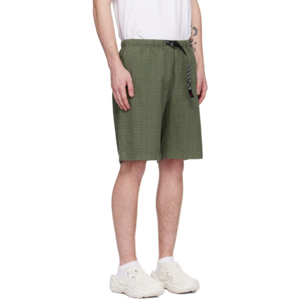  그라미치 Gramicci Green Micro Plaid Shorts 242565M193000