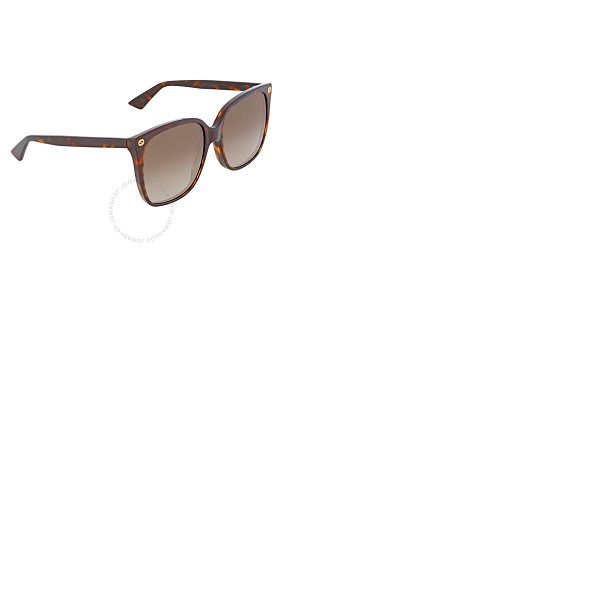 구찌 구찌 Gucci Brown Square Ladies Sunglasses GG0022S 003 57
