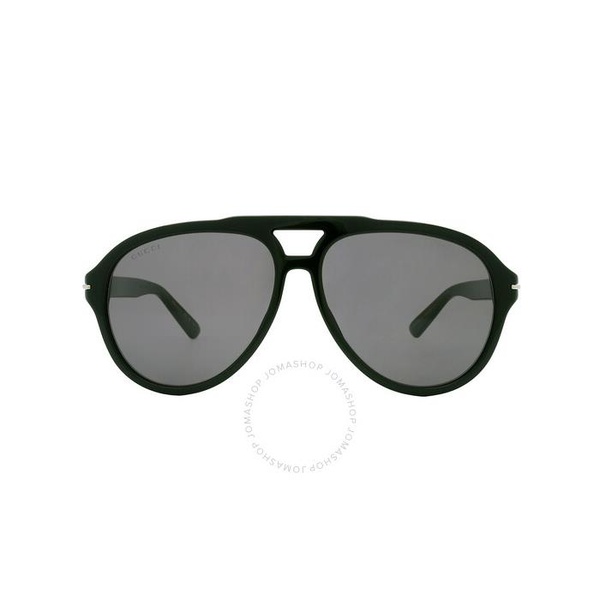 구찌 구찌 Gucci Grey Pilot Mens Sunglasses GG1443S 001 58