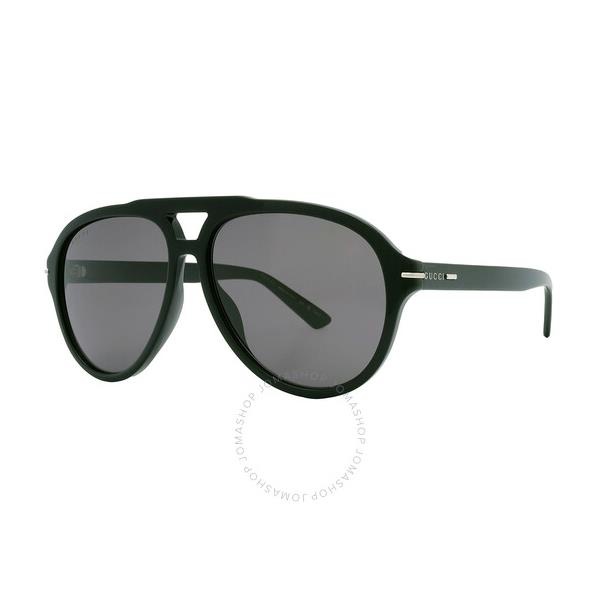 구찌 구찌 Gucci Grey Pilot Mens Sunglasses GG1443S 001 58