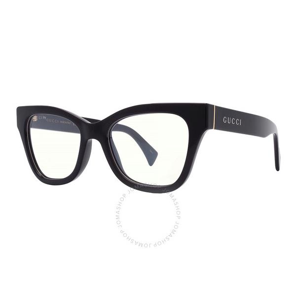 구찌 구찌 Gucci Clear Photochromic with Blue Control Cat Eye Ladies Sunglasses GG1133S 005 52