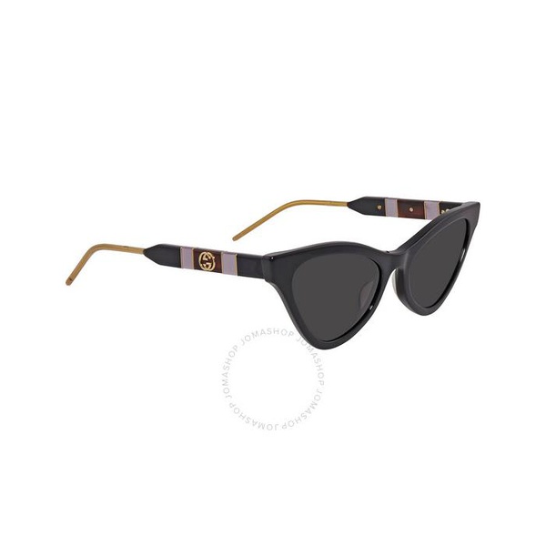 구찌 구찌 Gucci Grey Cat-Eye Ladies Sunglasses GG0597S-001 55 GG0597S 001 55