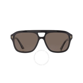 구찌 Gucci Polarized Brown Navigator Mens Sunglasses GG1263S 002 57