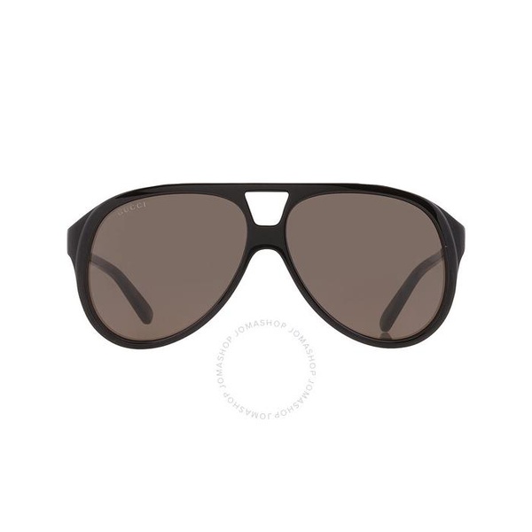 구찌 구찌 Gucci Brown Pilot Mens Sunglasses GG1286S 001 59