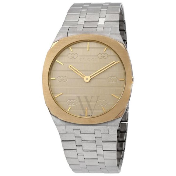 구찌 구찌 Gucci MEN'S 25H Stainless Steel Champagne Dial Watch YA163405