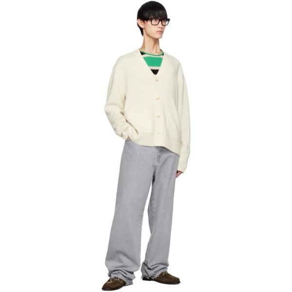  Guest in Residence 오프화이트 Off-White Rib Cardigan 241173M200002