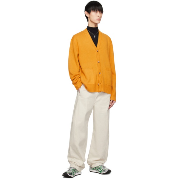  Guest in Residence Yellow Rib Cardigan 241173M200004