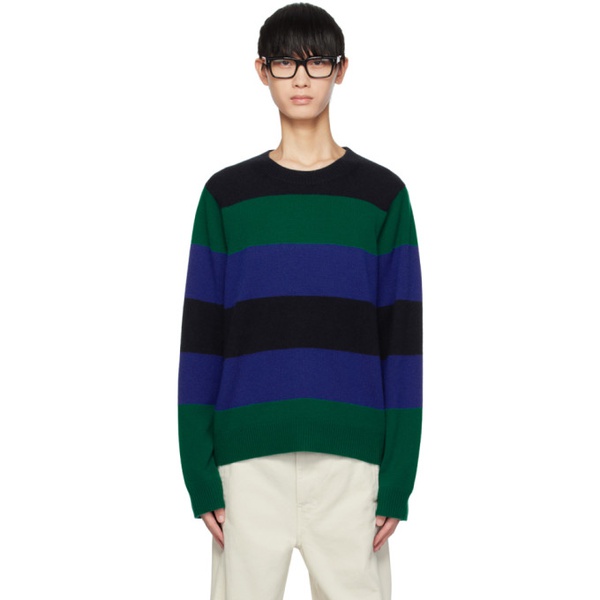  Guest in Residence Navy Stripe Sweater 241173M201011