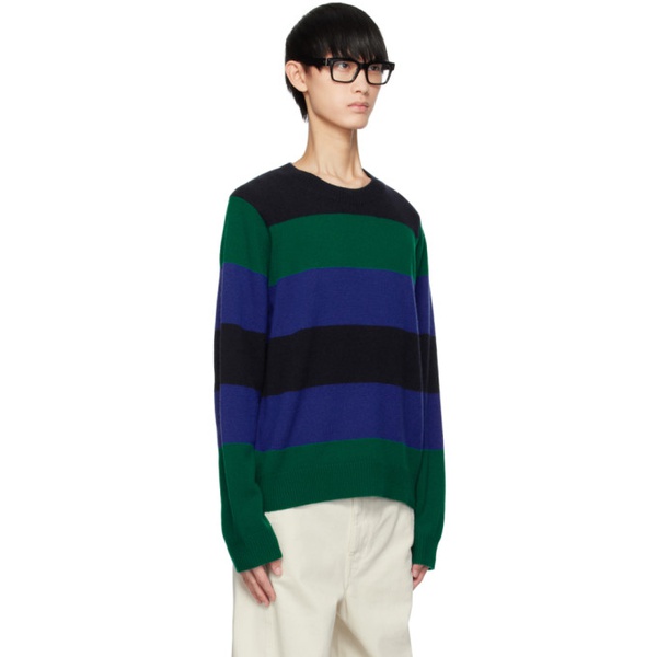  Guest in Residence Navy Stripe Sweater 241173M201011