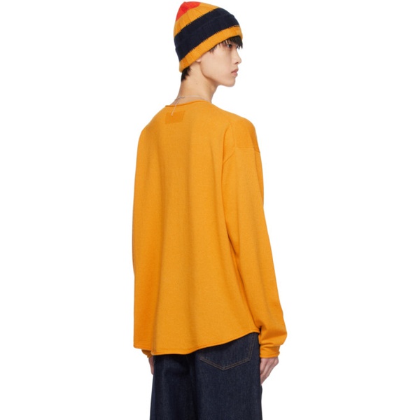  Guest in Residence Yellow Rolled Edge Sweater 241173M201008