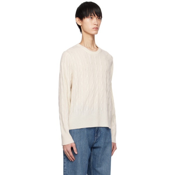  Guest in Residence Beige Twin Cable Sweater 241173M201014