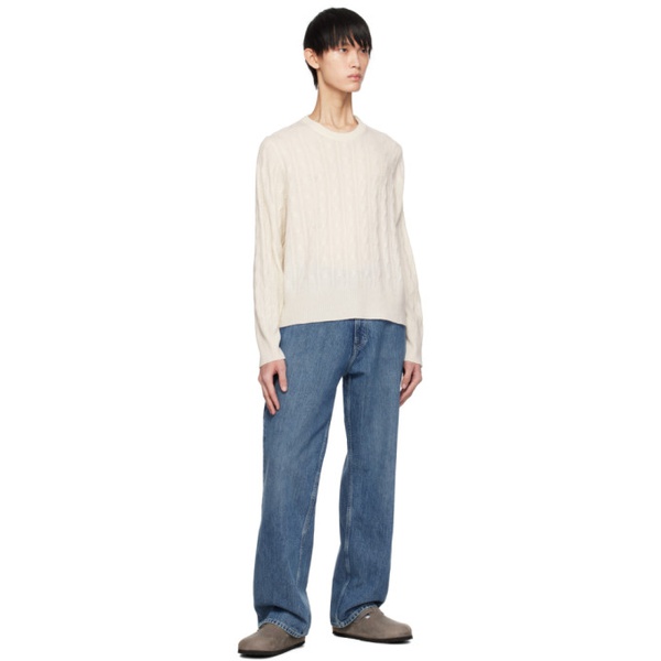  Guest in Residence Beige Twin Cable Sweater 241173M201014