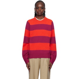 Guest in Residence Red & Purple Stripe Sweater 241173F096006