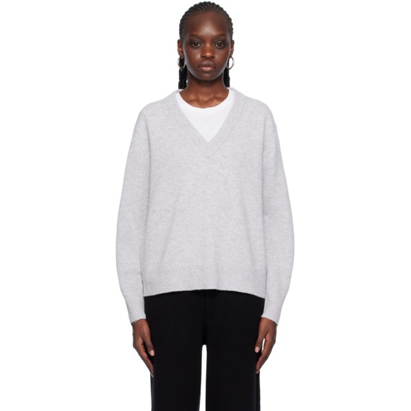  Guest in Residence Gray The V Sweater 241173F096001