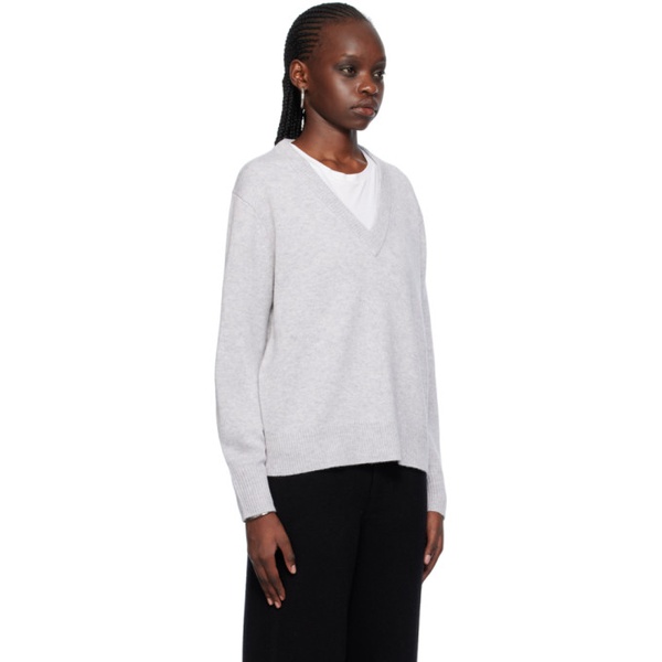  Guest in Residence Gray The V Sweater 241173F096001