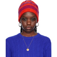 Guest in Residence Red & Pink The Rib Stripe Beanie 241173F014000