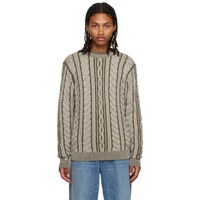 Guest in Residence Beige True Cable Sweater 232173M201003