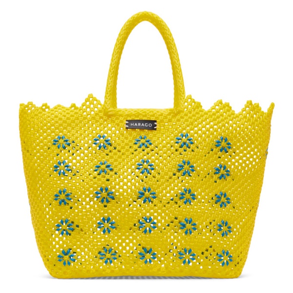  HARAGO Yellow Upcycled Tote 241245M172004