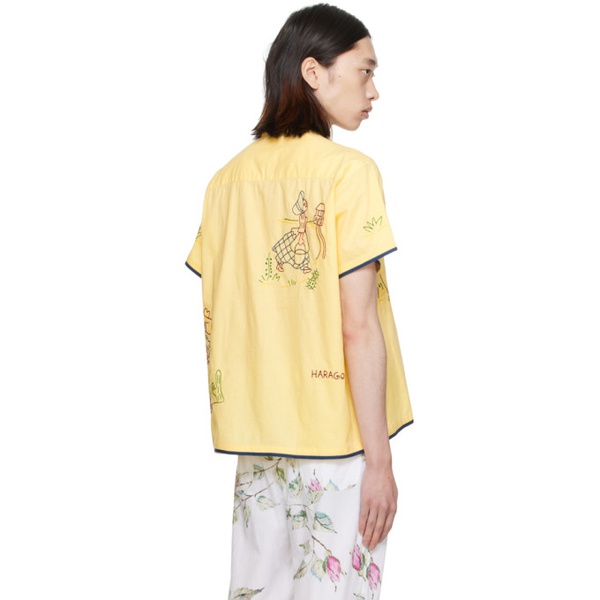  HARAGO Yellow Embroidered Shirt 241245M192013