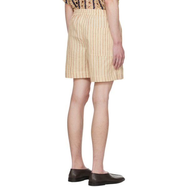  HARAGO 오프화이트 Off-White Striped Shorts 241245M193002