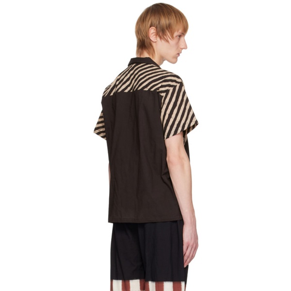  HARAGO Black Stripe Shirt 231245M192020