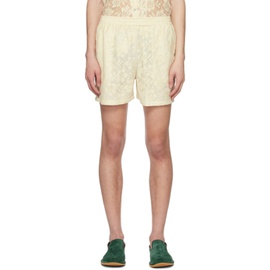 HARAGO 오프화이트 Off-White Floral Shorts 231245M193017