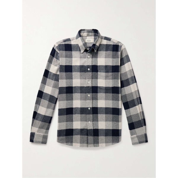  HARTFORD Pitt Button-Down Collar Checked Cotton-Flannel Shirt 1647597318981617