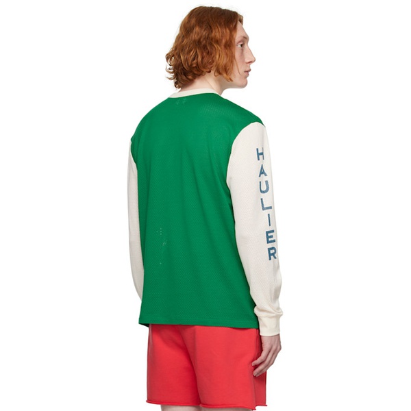  HAULIER Green & 오프화이트 Off-White Canyon Long Sleeve T-Shirt 231971M213000