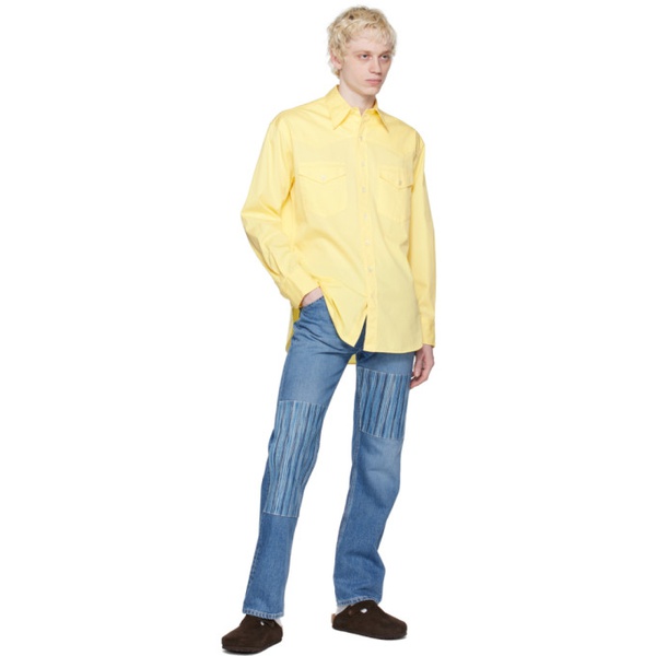  HAULIER Yellow Mel Western Shirt 231971M192001