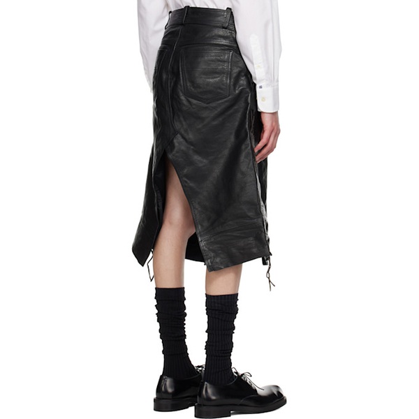  HODAKOVA Black Trouser Leather Skirt 242756M193002