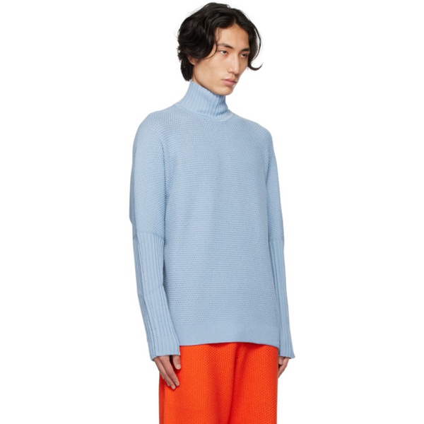  HOMME PLISSEE 이세이 미야케 ISSEY MIYAKE Blue Rustic Turtleneck 232729M205005