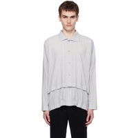 HOMME PLISSEE 이세이 미야케 ISSEY MIYAKE Gray Edge Shirt 232729M192013