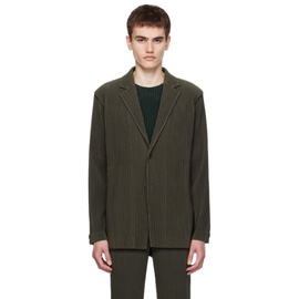 HOMME PLISSEE 이세이 미야케 ISSEY MIYAKE Khaki Tailored Pleats 1 Blazer 232729M195007