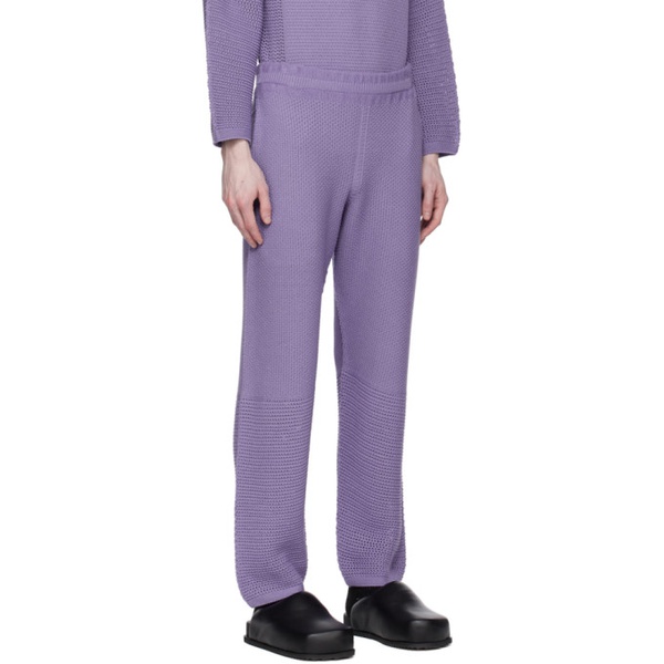  HOMME PLISSEE 이세이 미야케 ISSEY MIYAKE Purple Seamless Trousers 231729M191093