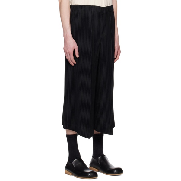  HOMME PLISSEE 이세이 미야케 ISSEY MIYAKE Black Pleats Bottoms 2 Trousers 231729M191092