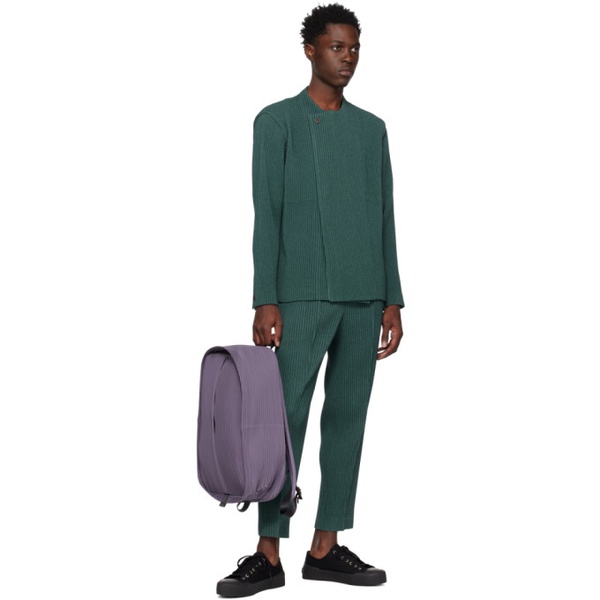  HOMME PLISSEE 이세이 미야케 ISSEY MIYAKE Green Wool Like Light Trousers 231729M191044