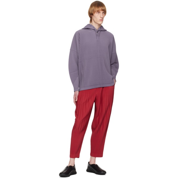  HOMME PLISSEE 이세이 미야케 ISSEY MIYAKE Red Monthly Color February Trousers 231729M191046