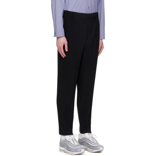  HOMME PLISSEE 이세이 미야케 ISSEY MIYAKE Black Pleats Bottoms 1 Trousers 231729M191060