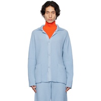 HOMME PLISSEE 이세이 미야케 ISSEY MIYAKE Blue Rustic Shirt 232729M192016