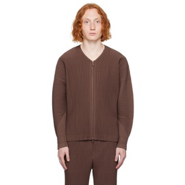 HOMME PLISSEE 이세이 미야케 ISSEY MIYAKE Brown Monthly Color September Cardigan 232729M200008