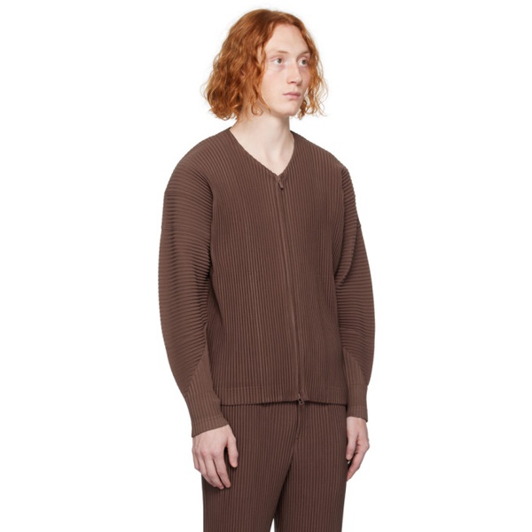  HOMME PLISSEE 이세이 미야케 ISSEY MIYAKE Brown Monthly Color September Cardigan 232729M200008